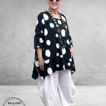 Moonshine Tuniek Zwart/Wit Dots