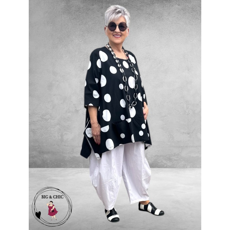 Moonshine Tuniek Zwart/Wit Dots