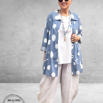 Moonshine  Jasje/Blouse Ballon Lichtblauw Dots