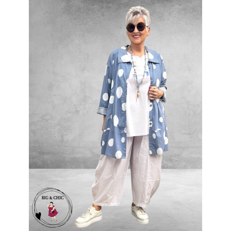 Moonshine  Jasje/Blouse Ballon Lichtblauw Dots