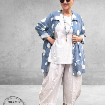 Moonshine  Jasje/Blouse Ballon Lichtblauw Dots