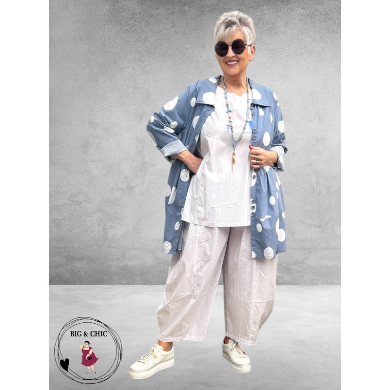 Moonshine  Jasje/Blouse Ballon Lichtblauw Dots