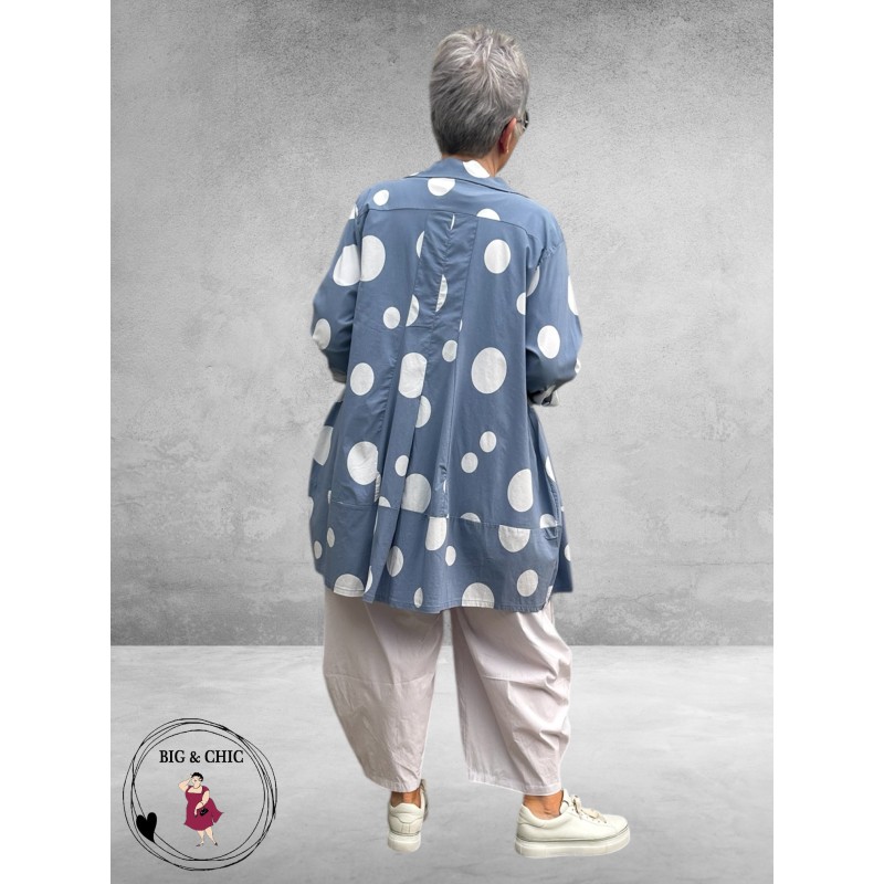 Moonshine  Jasje/Blouse Ballon Lichtblauw Dots