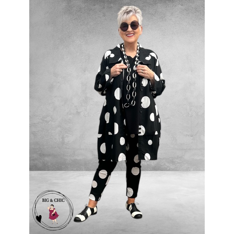 Moonshine  Jasje/Blouse Ballon  Zwart Dots