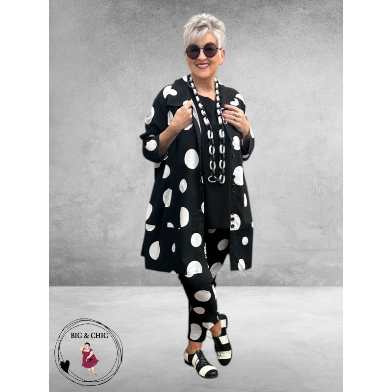 Moonshine  Jasje/Blouse Ballon  Zwart Dots