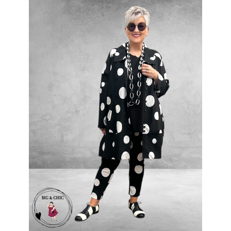 Moonshine  Jasje/Blouse Ballon  Zwart Dots