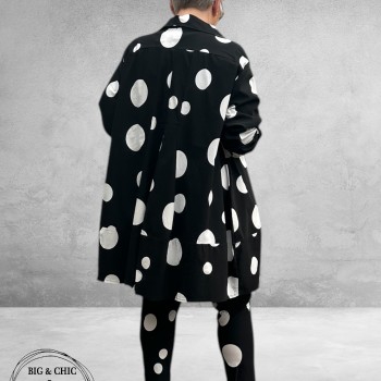 Moonshine  Jasje/Blouse Ballon  Zwart Dots