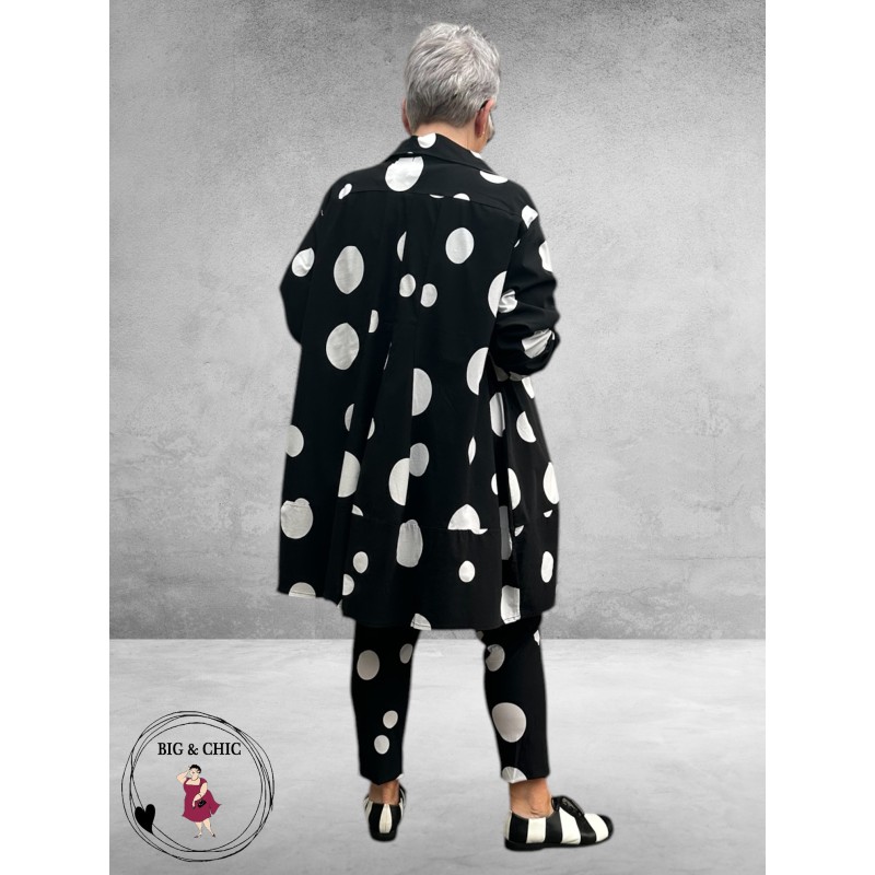 Moonshine  Jasje/Blouse Ballon  Zwart Dots