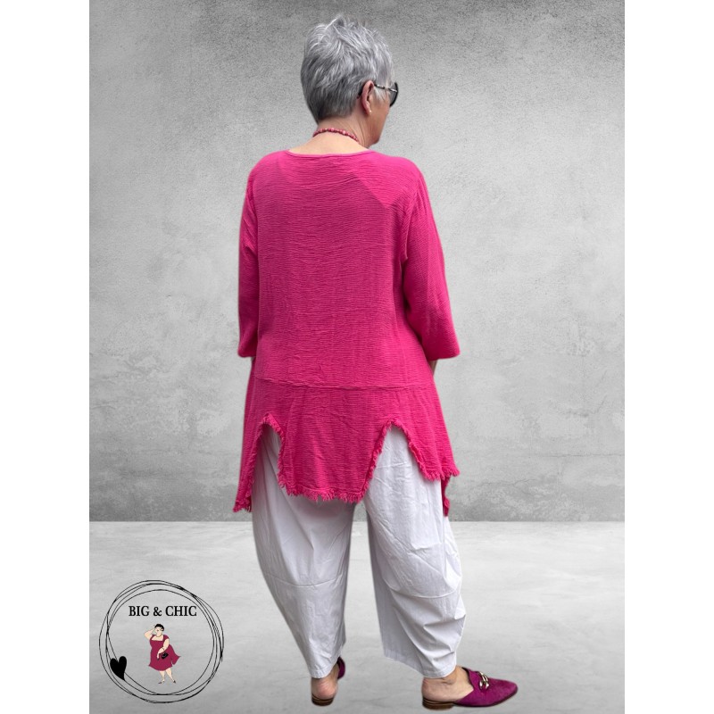 Moonshine Tuniek Rafelrand Pink