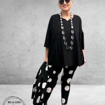 Moonshine Shirt  A-Lijn Zwart