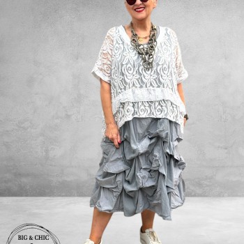 Moonshine Jurk Ophaal Lichtgrijs