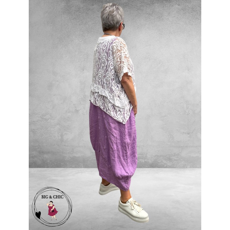 Moonshine Jurk Linnen Mouwloos Lila