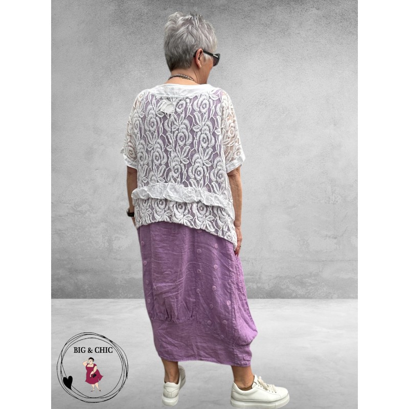 Moonshine Jurk Linnen Mouwloos Lila