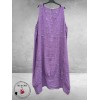 Moonshine Jurk Linnen Mouwloos Lila