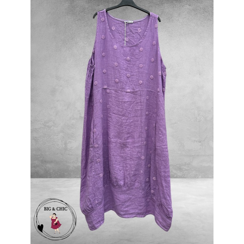 Moonshine Jurk Linnen Mouwloos Lila