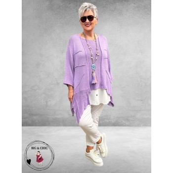 Trui High-Low Asymetrisch Lila 