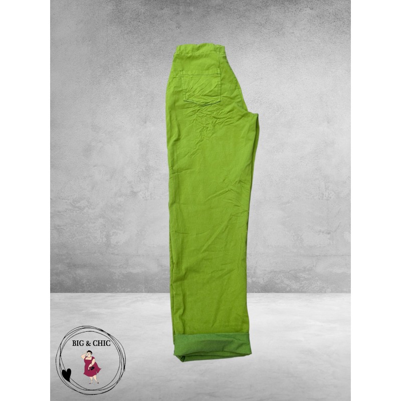 New Collection Broek Slim Stretch Kiwi-Groen