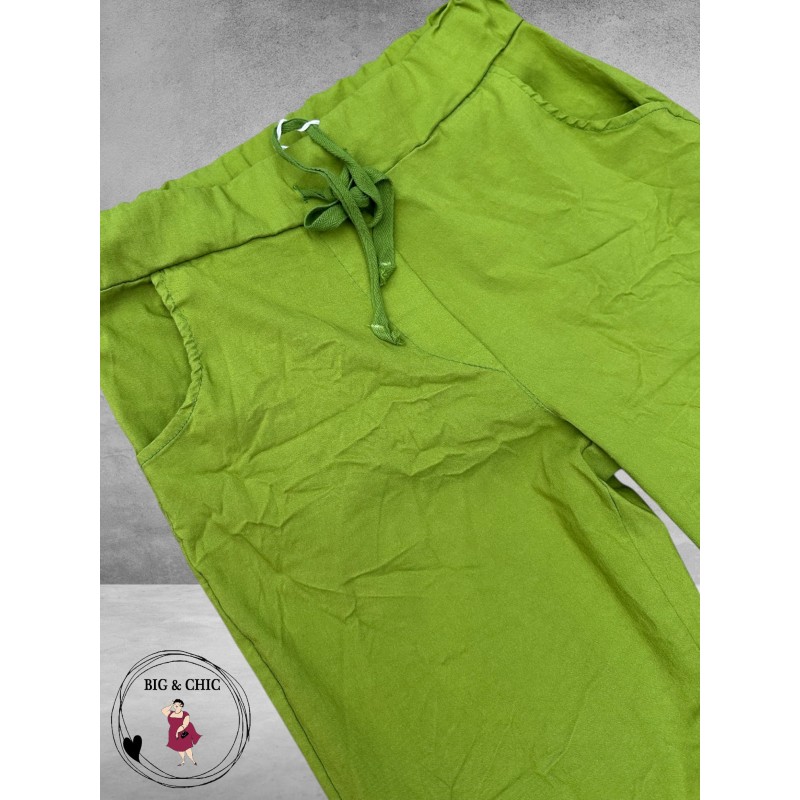 New Collection Broek Slim Stretch Kiwi-Groen