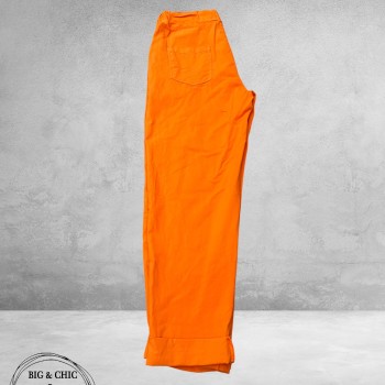 New Collection Broek Slim Stretch Oranje