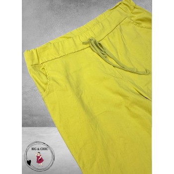 New Collection Broek Slim Stretch Geel