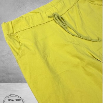New Collection Broek Slim Stretch Geel
