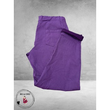 New Collection Broek Slim Stretch Paars