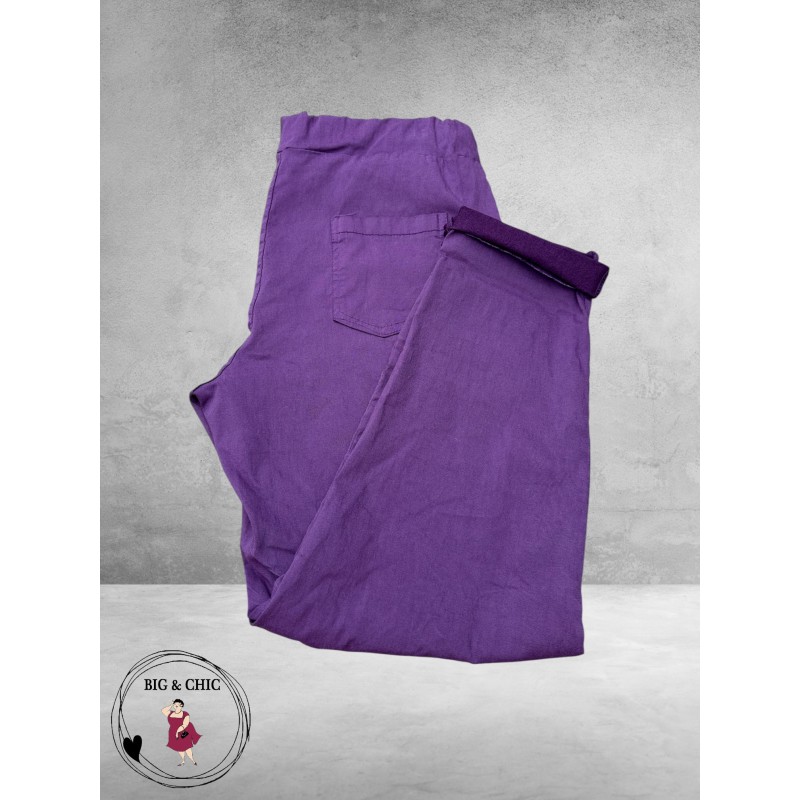 New Collection Broek Slim Stretch Paars