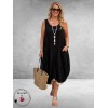 Moonshine Jurk Ballon Linnen Zwart