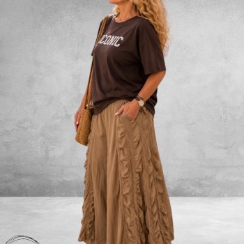 Moonshine Broek Wijd Smock Bruin