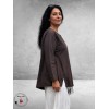 Moonshine Shirt Asymmetrisch Katoen Bruin