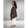 Moonshine Shirt Asymmetrisch Katoen Bruin