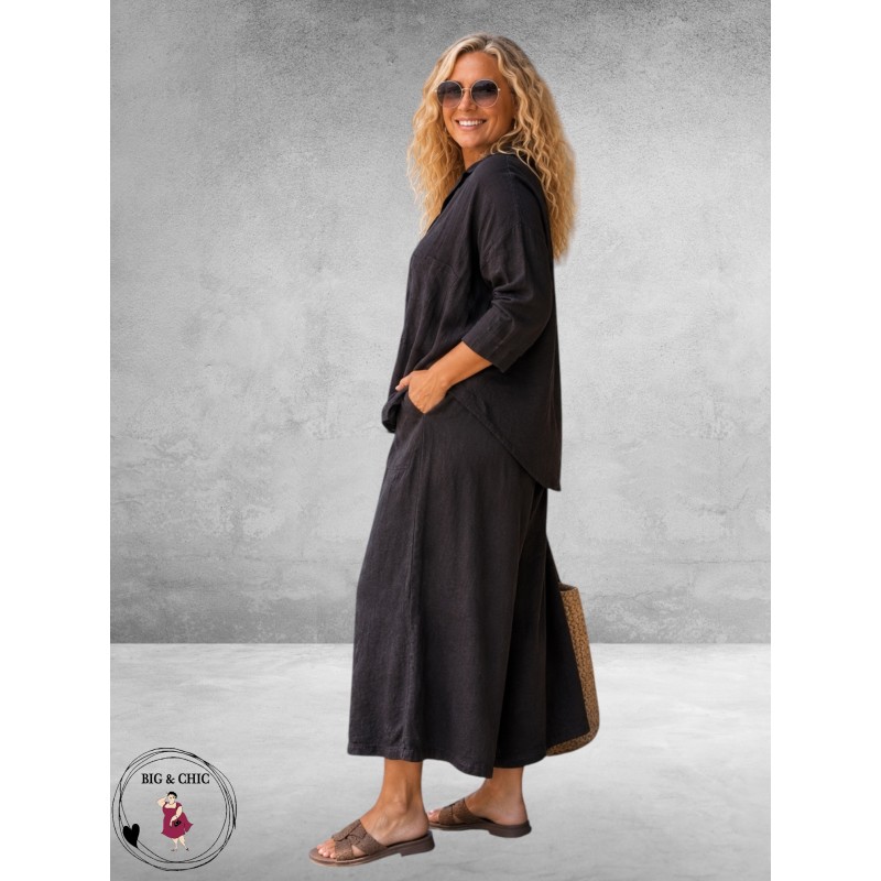 Moonshine Broek 7/8 Bruin Linnen
