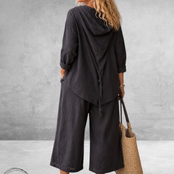 Moonshine Jasje/Blouse Bruin Linnen 
