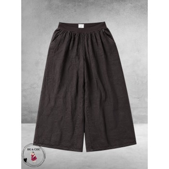 Moonshine Broek 7/8 Bruin Linnen