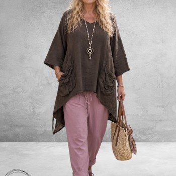 New Collection Broek Slim Stretch Oudroze