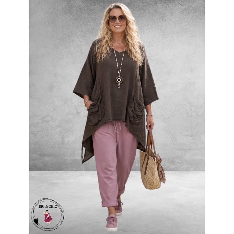 New Collection Broek Slim Stretch Oudroze