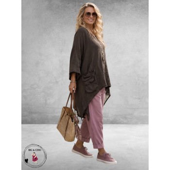 New Collection Broek Slim Stretch Oudroze