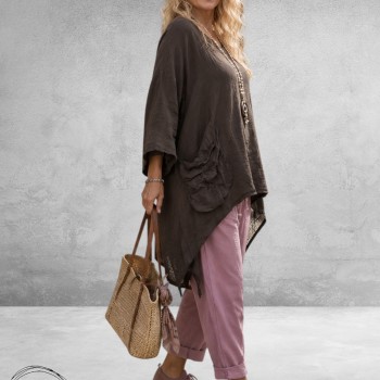 New Collection Broek Slim Stretch Oudroze