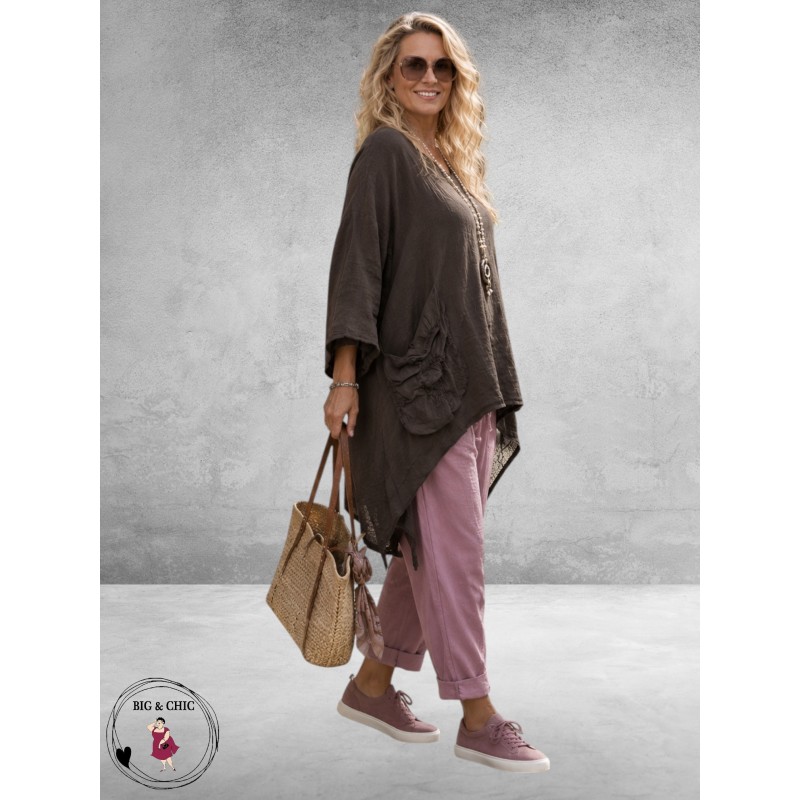 New Collection Broek Slim Stretch Oudroze