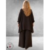 Moonshine Tuniek Asymmetrisch Linnen Bruin