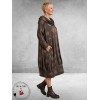 Moonshine Jurk Ballon Jersey Stippen/Strepen Bruin