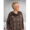 Moonshine Jurk Ballon Jersey Stippen/Strepen Bruin