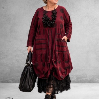 Moonshine Jurk Ballon Baby Rip Bordeaux 