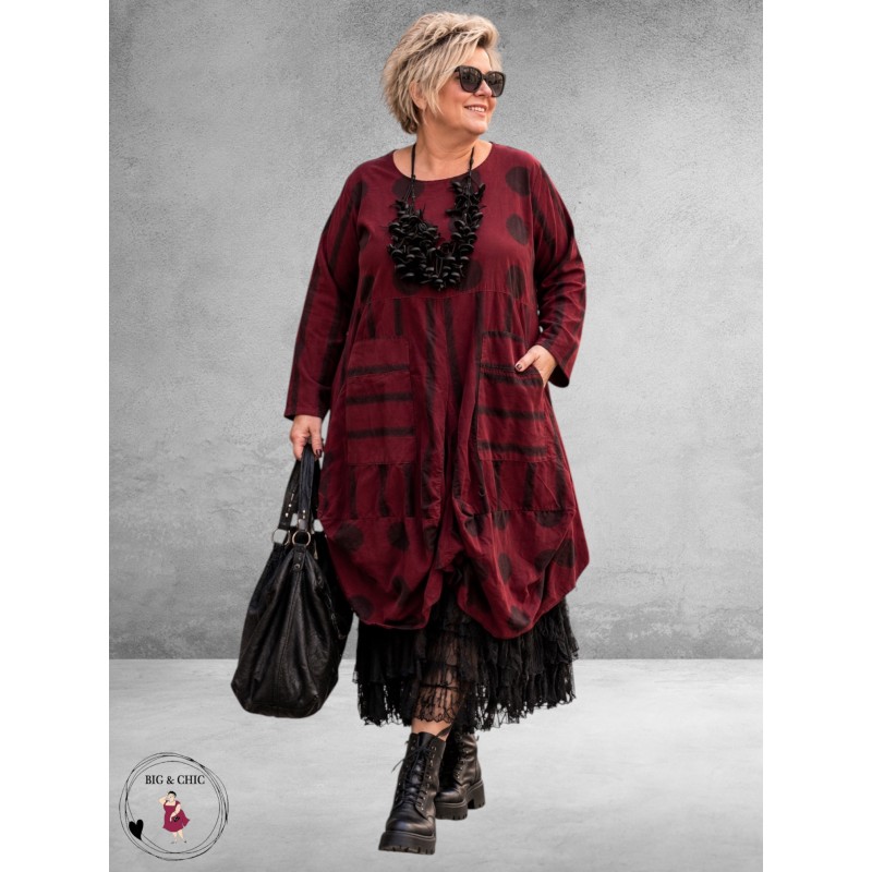 Moonshine Jurk Ballon Baby Rip Bordeaux 