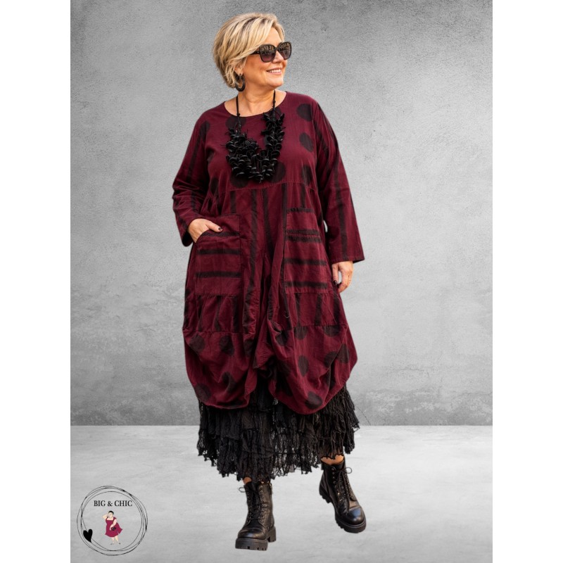 Moonshine Jurk Ballon Baby Rip Bordeaux 