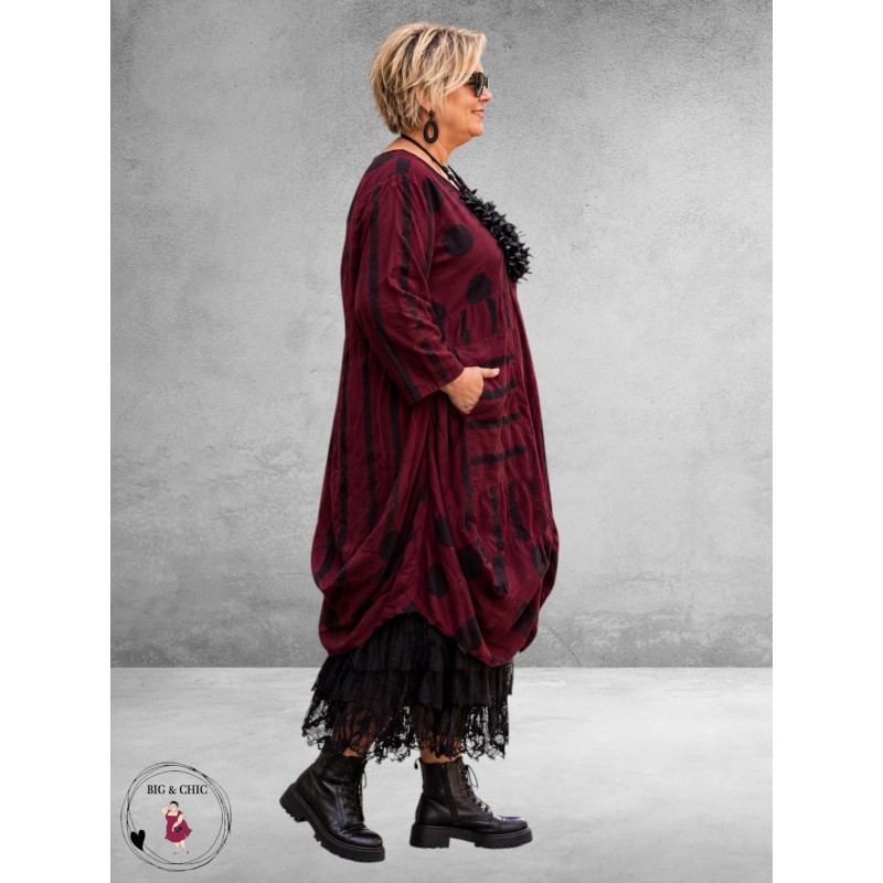 Moonshine Jurk Ballon Baby Rip Bordeaux 
