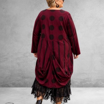 Moonshine Jurk Ballon Baby Rip Bordeaux 