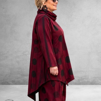 Moonshine Tuniek Asymetrisch Bordeaux