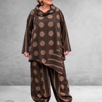 Moonshine Tuniek Asymetrisch Bruin