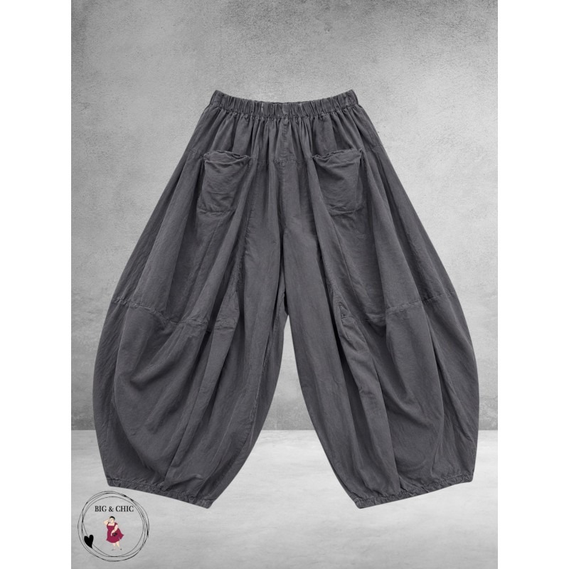 Moonshine Ballonbroek Baby Rib Grijs